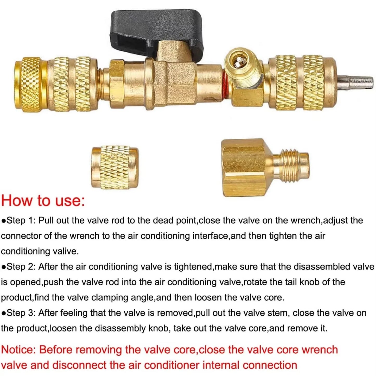 Professional Dual Size HVAC Valve Core Remover and Installer Tool