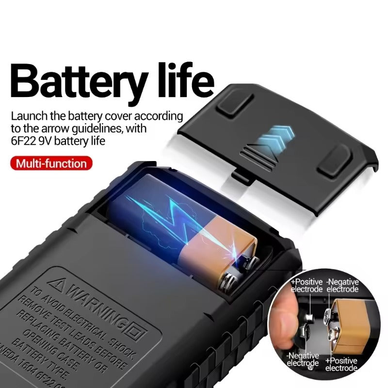 Digital Multimeter with Extended Probe Reach and Diode Testing for Electrical Systems