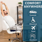 Seat Cushion with Gel Layer and Memory Foam, Coccyx Cutout Design