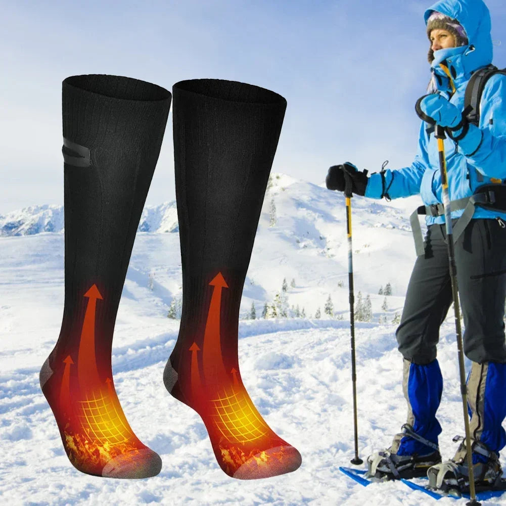 Heated Socks with Rechargeable Battery and 3 Temperature Settings for Winter Outdoor Activities