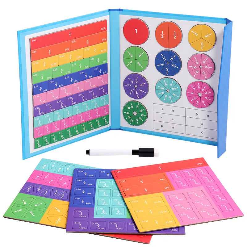 Magnetic Fraction Learning Book with Visual Models for Kids