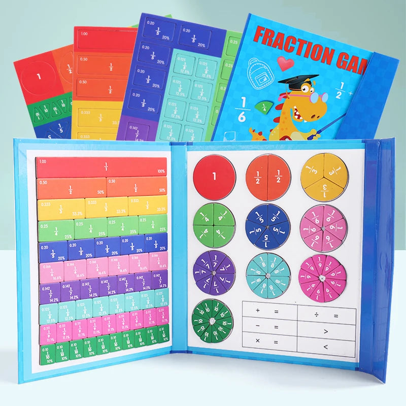 Magnetic Fraction Learning Book with Visual Models for Kids