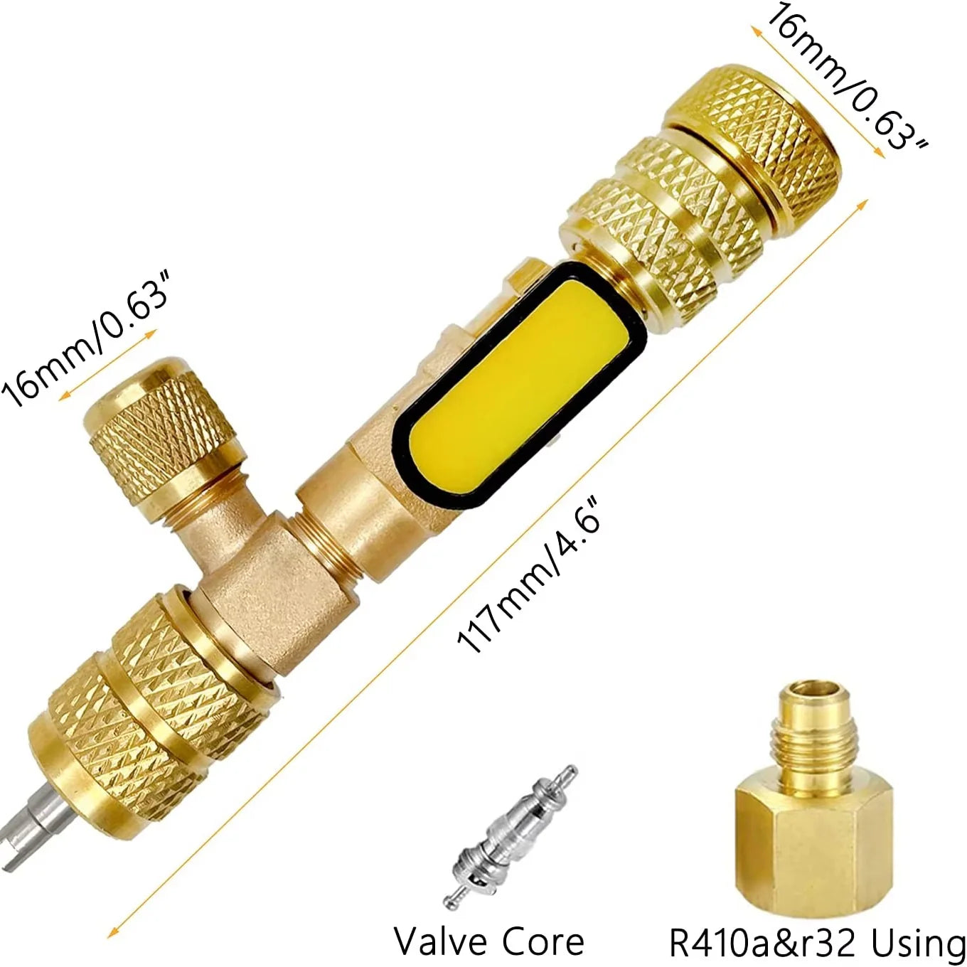 Professional Dual Size HVAC Valve Core Remover and Installer Tool