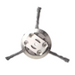 Wire Brush Trimmer Head with Steel Construction for Moss and Rust Removal