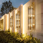 Copper Wall Sconce with IP65 Weather Protection and Glass Panel for Outdoor Entryways