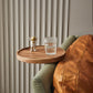 Wooden Sofa Armrest Tray with Secure Clip Attachment and Walnut  Finish
