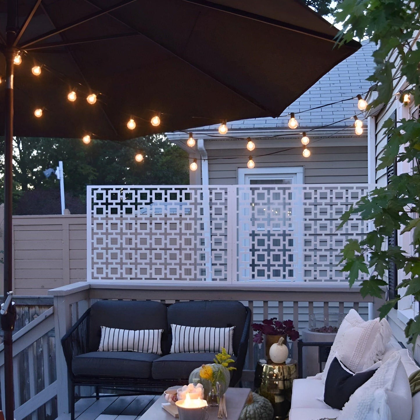 Warm White LED String Lights with Shatterproof Plastic Bulbs and Extendable Cord for Outdoor Spaces