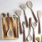 Kitchen Utensils Set with Silicone Heads and Wooden Handles, 10-Piece