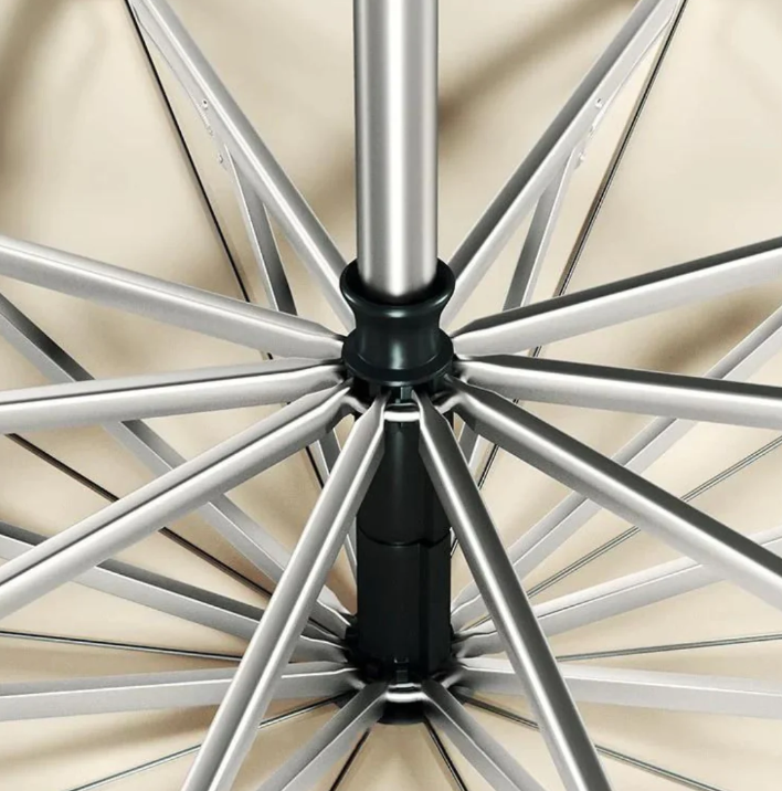Automatic Folding Umbrella with Wind Resistant Ribs and Reflective Trim
