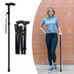 Telescopic Walking Stick with Ergonomic Grip and Non-Slip Rubber Tip, Foldable Design