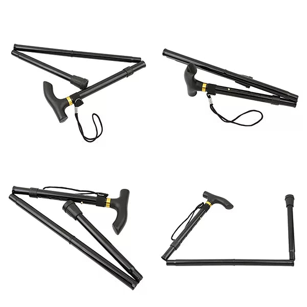 Telescopic Walking Stick with Ergonomic Grip and Non-Slip Rubber Tip, Foldable Design