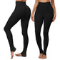 Lined Fleece Leggings with High-Rise Waist and Four-Way Stretch, Brushed Interior