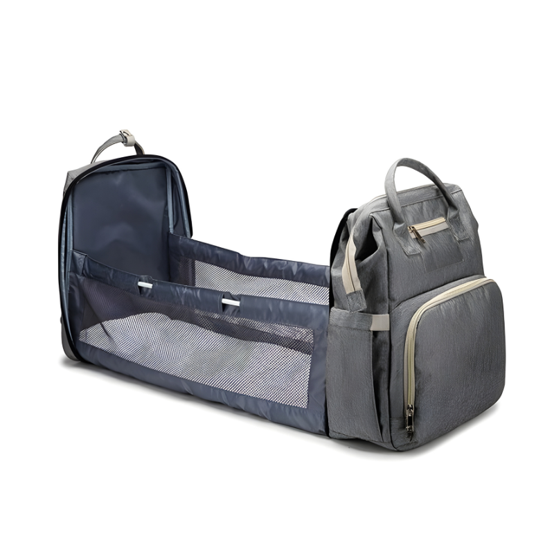 Portable Baby Changing Bag with Convertible Cot and Mosquito Net