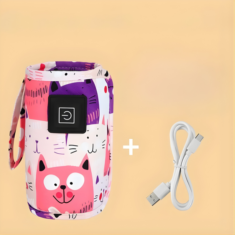 Portable Bottle Warmer with Three Heat Settings and Power Bank Compatible