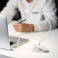 LED Ring Table Lamp with Touch Control and Rechargeable Battery