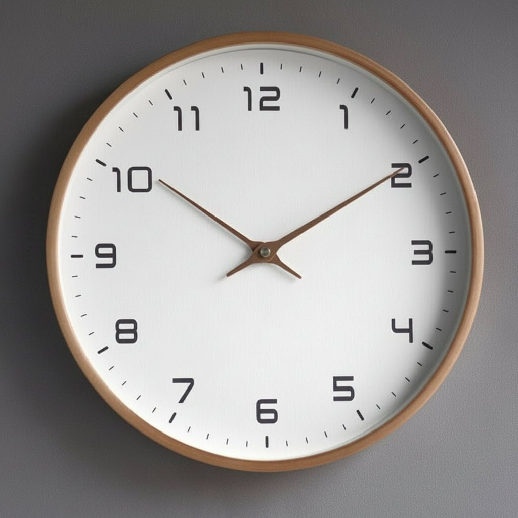 Wooden Wall Clock Minimalist Scandinavian Design Home Decor - LICHTZOONE