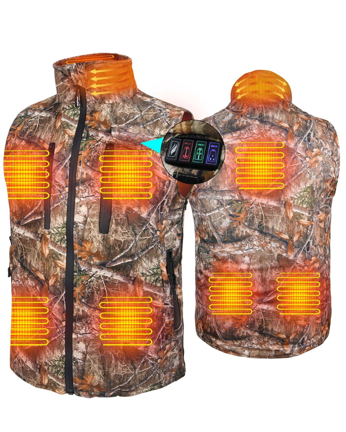 Heated Hunting Vest with Battery Pack Size Adjustable for Hunting Hiking Outdoors