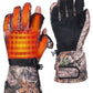 Heated Camo Vest and Gloves Set with Eight Heating Zones and Flip Open Fingertips