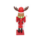 Reindeer Nutcracker with Carved Details and Stable Base