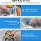 Push Button Sink Drain Strainer with Steel Basket and Silicone Seal