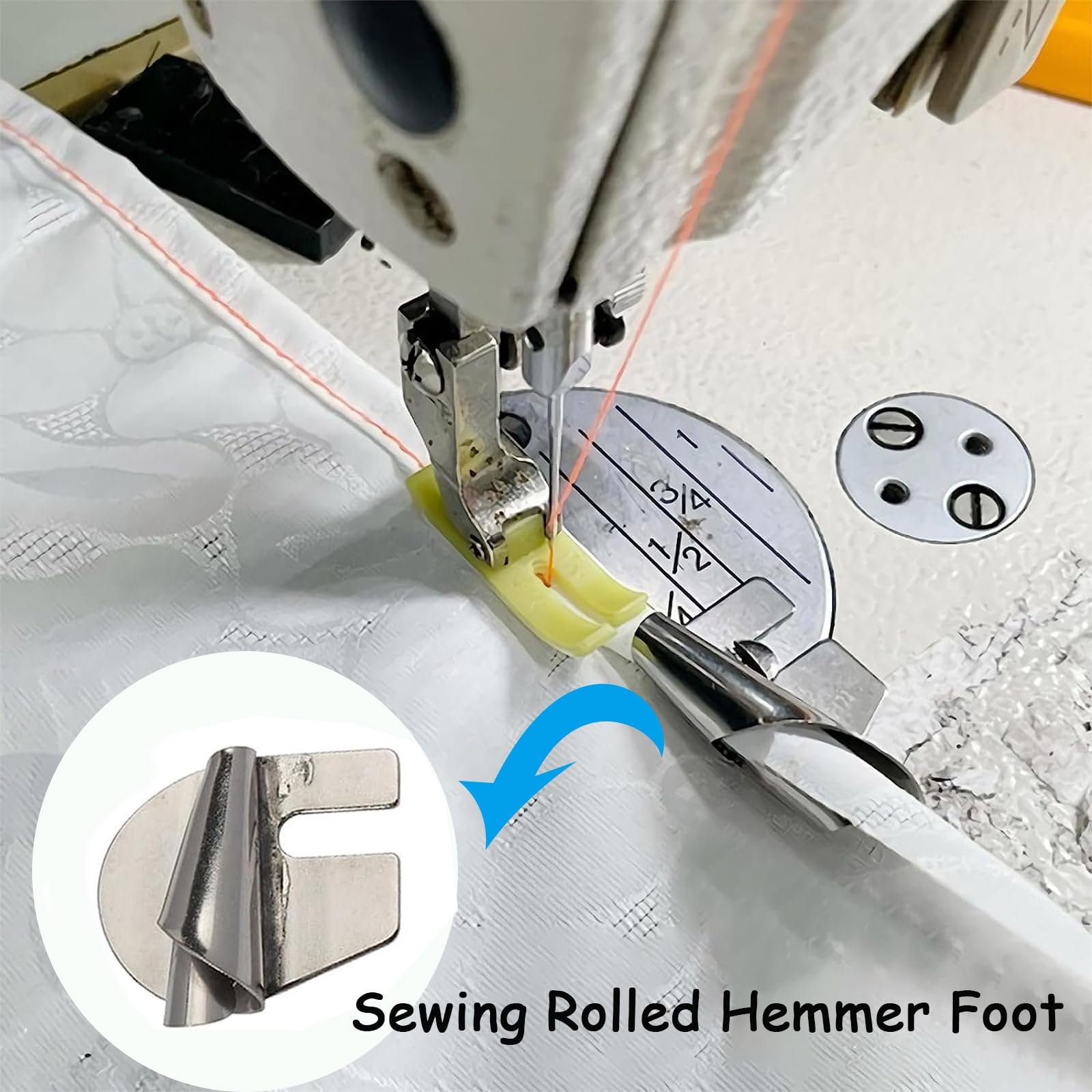 Precision Edge Stitcher-Rolled Hemmer Foot Marnetic