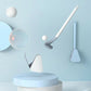 Wall Mount Silicone Toilet Brush with Flexible Bristles and Ventilated Holder