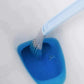 Wall Mount Silicone Toilet Brush with Flexible Bristles and Ventilated Holder