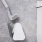 Wall Mount Silicone Toilet Brush with Flexible Bristles and Ventilated Holder