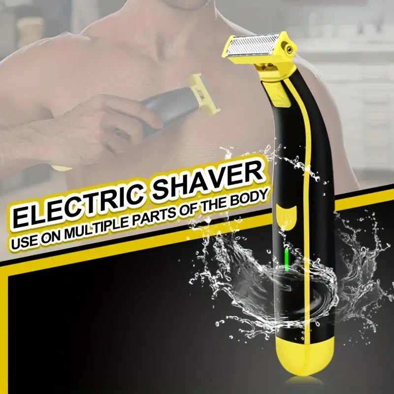 Men's Electric Shaver and Trimmer, Rechargeable Wet and Dry Grooming Kit