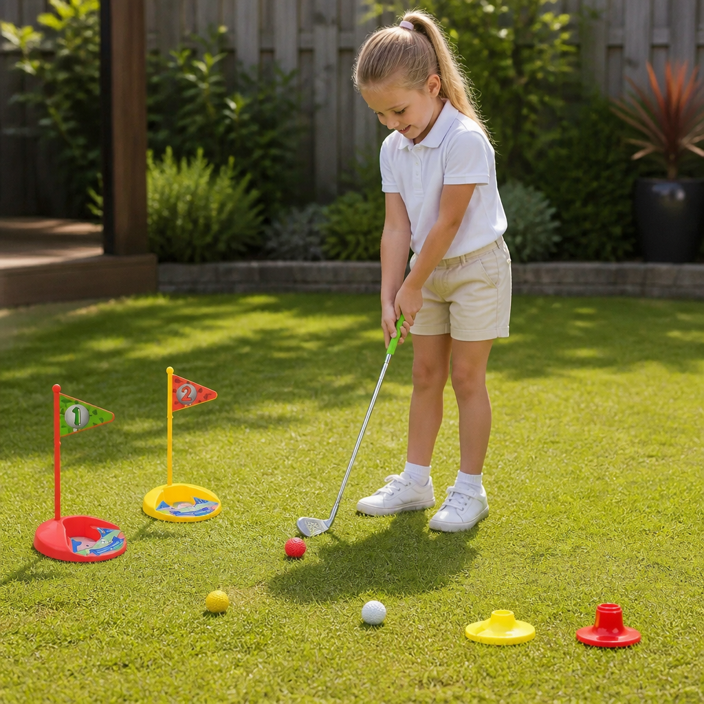 Adjustable Golf Set for Kids with Flags and Balls