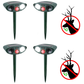 Deer Repellent with Solar Motion Sensor and Ultrasonic Pulses, 4-Pack