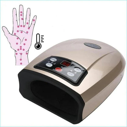 Air Compression Hand Massager with Dual Power Options and Universal Voltage, Portable Design