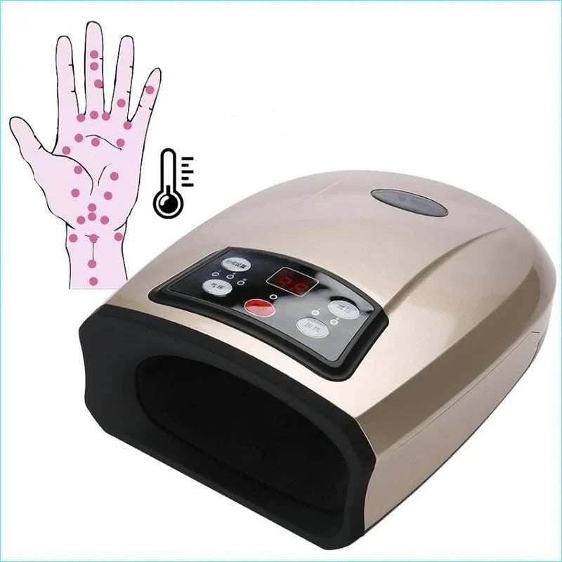 Air Compression Hand Massager with Dual Power Options and Universal Voltage, Portable Design