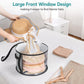 Clear Hat Storage Organizer with Dual Zipper and Reinforced Handles for 5-7 Wide Brim Hats