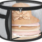 Clear Hat Storage Organizer with Dual Zipper and Reinforced Handles for 5-7 Wide Brim Hats