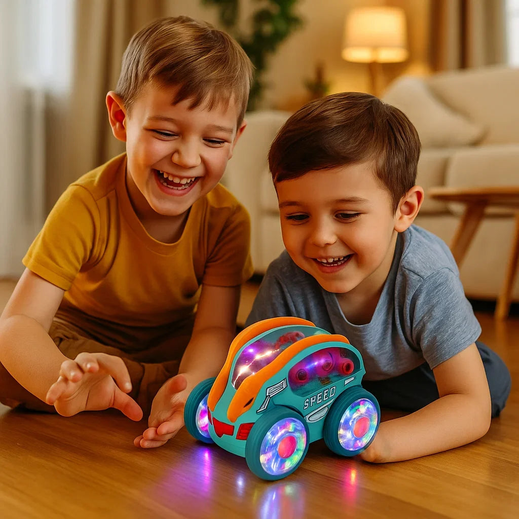 Musical Toy Car with LED Lights and 360 Degree Rotation