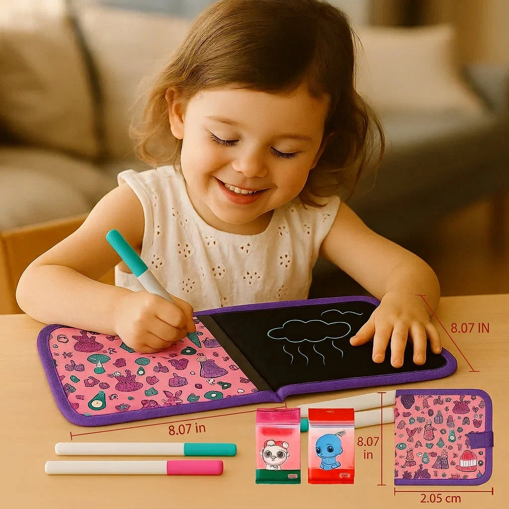 Reusable Drawing Book with Wipe Clean Pages for Kids