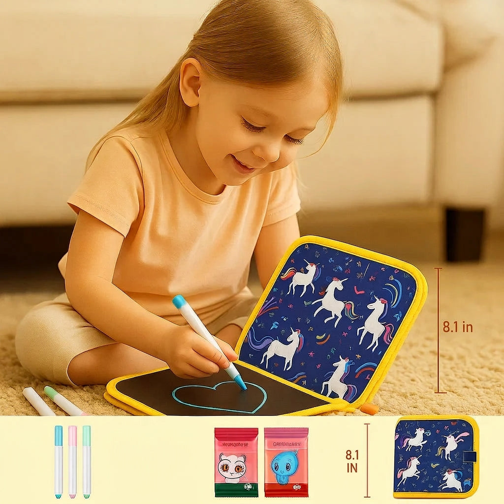 Reusable Drawing Book with Wipe Clean Pages for Kids