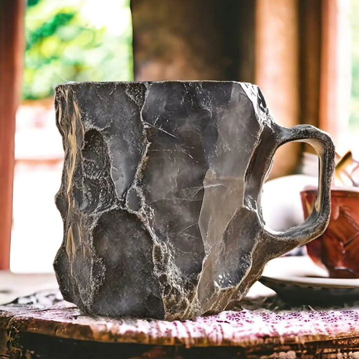 Mineral Crystal Coffee Mug with Insulating Thick Walls and Microwave Safe, 350-450ml