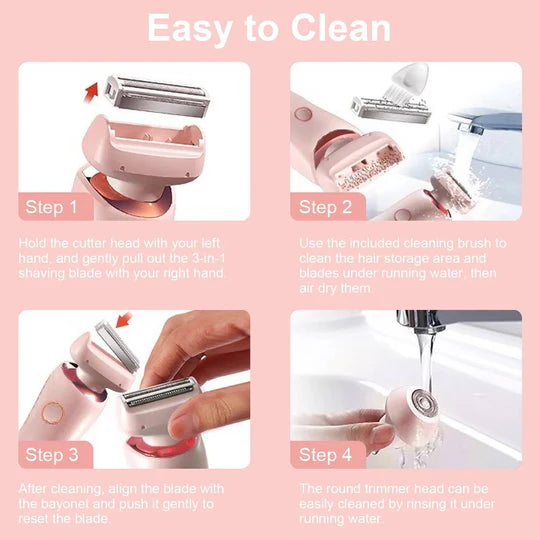 Electric Shaver for Women 3D Floating Foil Wet Dry