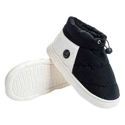 USB Heated Puffer Booties with 3 Heat Settings and Non-Slip Soles
