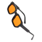 Bold Energy Rectangle UV Sunglasses  -Black Orange - Ozerty