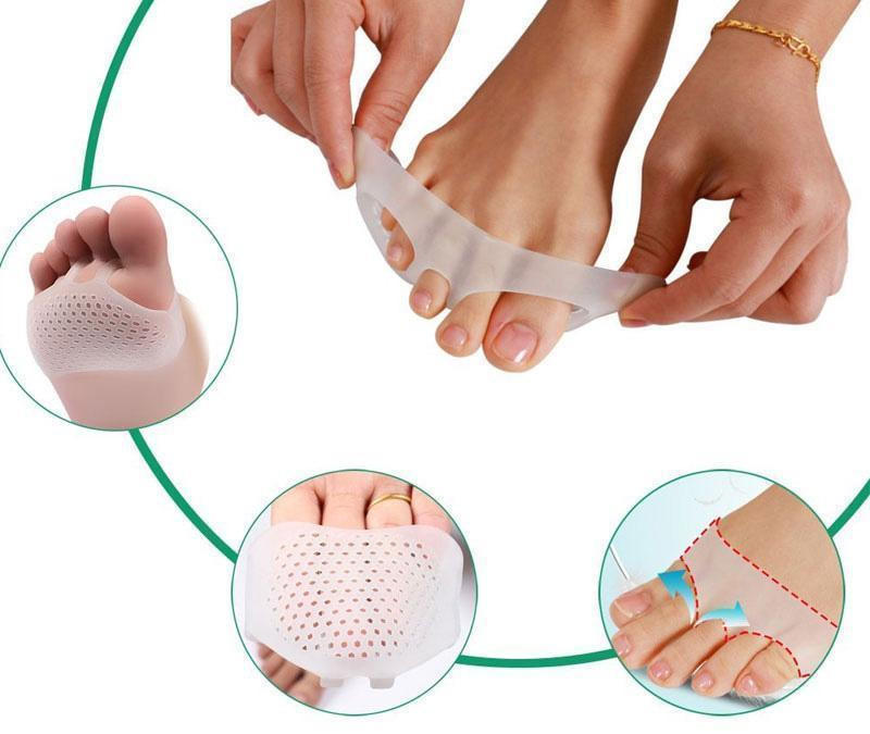 Metatarsal Gel Pads with Ventilated Construction and Adhesive Backing, Set of 2