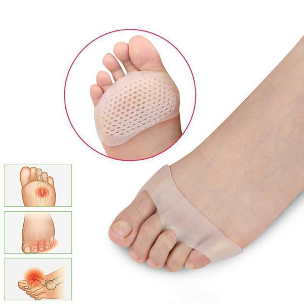 Metatarsal Gel Pads with Ventilated Construction and Adhesive Backing, Set of 2