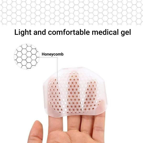 Metatarsal Gel Pads with Ventilated Construction and Adhesive Backing, Set of 2