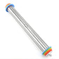 Adjustable Rolling Pin with Stainless Steel Barrel and Silicone Grip Handles, 17 Inch