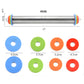 Adjustable Rolling Pin with Stainless Steel Barrel and Silicone Grip Handles, 17 Inch