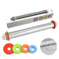 Adjustable Rolling Pin with Stainless Steel Barrel and Silicone Grip Handles, 17 Inch