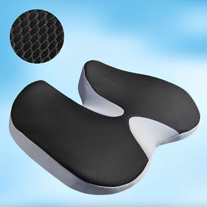 Memory Foam Car Seat Cushion with U-Shaped Tailbone Cutout and Machine Washable Cover