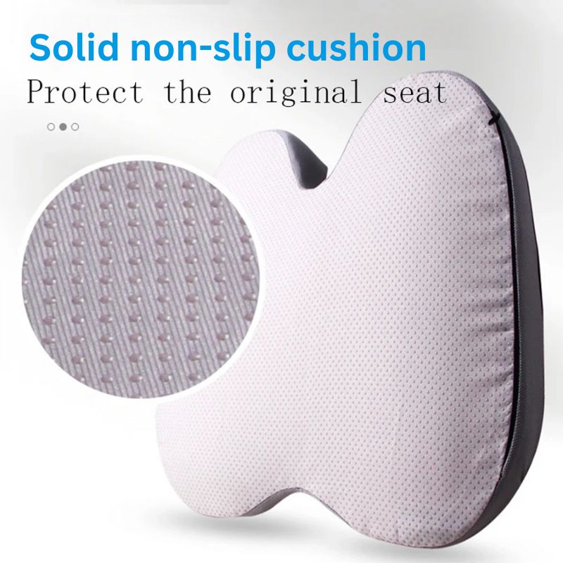 Memory Foam Car Seat Cushion with U-Shaped Tailbone Cutout and Machine Washable Cover